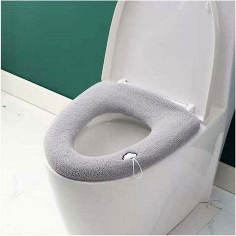 Housse siège toilette - - 3 pièces - Épaisse - Élastique universelle - Lavable en machine (1/4)