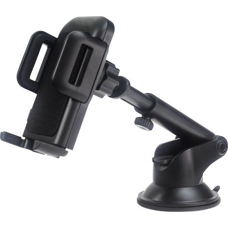 Support Téléphone Voiture pour Tableau de Bord Pare-Brise Réglable porte Voiture telephone Support pour Smartphones et GPS 4.7-7.0 Pouces Noir (1/5)