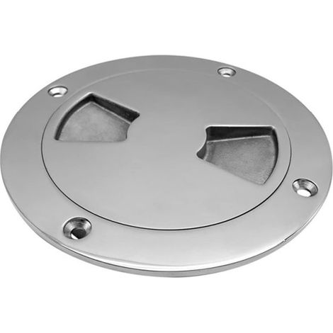 Piastra di copertura per ponte di imbarcazione in acciaio inox 316, 4 pollici, coperchio di ispezione del ponte, piastra di copertura avvitabile per yacht, accessori nautici per ponti.