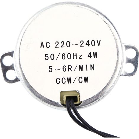 1pc 220-240V AC Synchronous Motor Geared Motor 4W CW/CCW(5-6RPM)