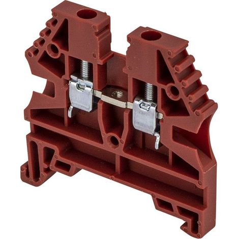Borne de jonction à vis 2,5mm² - pas 5mm - rouge- IMO (1/5)