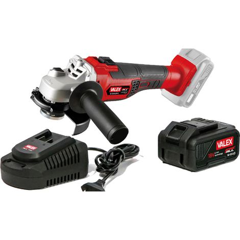 Valex Smerigliatrice Angolare Brushless 18V 3Ah 115/125mm - Kit Completo