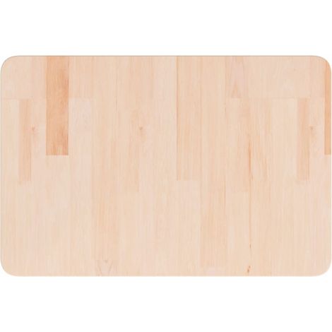 Comptoir de salle de bain 60x40x2,5 cm Bois massif non traité (1/4)