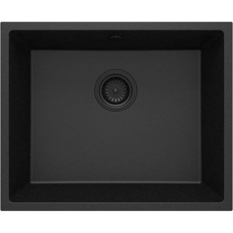 Lavello cucina sottopensile in granito con 1 vasca 54x44 cm grafite metallizzata - Aelo (1/5)