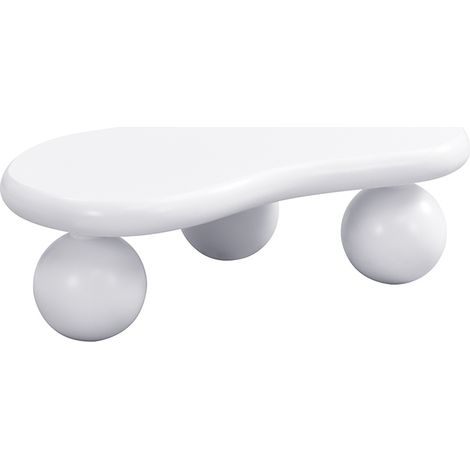 Mesa de centro blanca con forma de nube y LED de 16 colores HOMVRA (1/5)