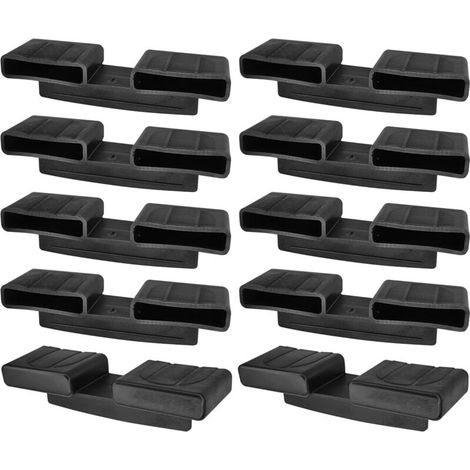 – Lot de 10 supports de latte double en plastique flexible – Dimensions 53mm x 8mm – Fixation à visser ou agrafer – Résistance accrue aux contraintes (1/5)