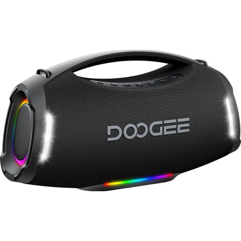 Altavoz inalámbrico, salida de graves de 250 W, espectáculo de luces RGB sincronizado con el ritmo, negro. (1/2)