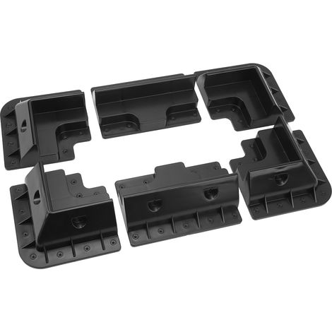 6PCS Support de Fixation Panneau Solaire Angle Toit Résistant UV Sans Perçage ABS Anti-Vieillissement pour Camping-car Bateau Noir (1/5)