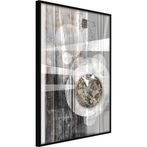 Affiche Murale Encadrée "Hidden Diamond" 21 x 30 cm Noir