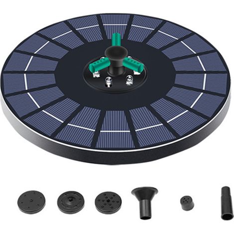 Fuente solar flotante inalámbrica de 4W/6W con bomba - 6 boquillas repelentes de mosquitos para estanques de jardín (1/5)