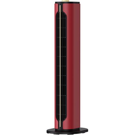 Termoventilador vertical ceramico Ptc 1500w Canada Rojo/negro 2potencias 3funciones Termost.seg.antivuelco 61,5x18x18cm