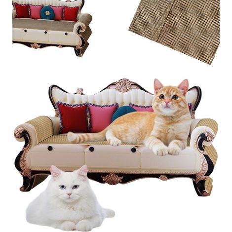 Rascador, cama y sofá de cartón para gatos Ecarla, 60x27x33cm CAT19 (1/5)