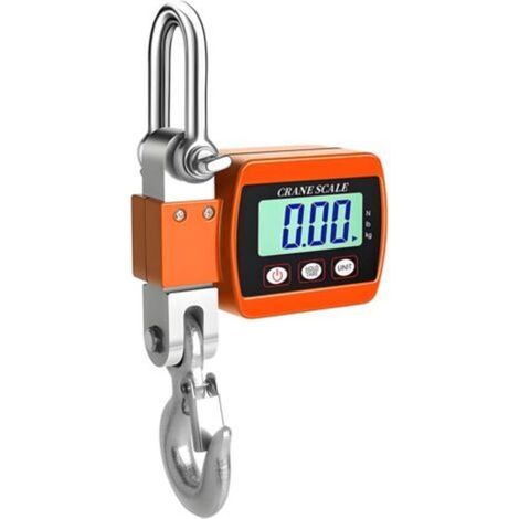 Balance à grue numérique 500 kg/1 100 lb – Balance suspendue robuste avec écran LCD, fonction tare/maintien, unités multiples (kg/lb/N) (1/5)