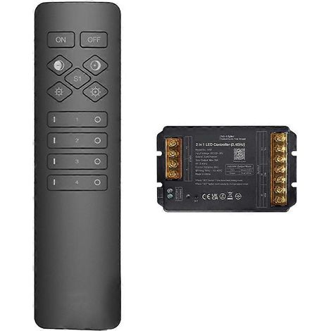 2-in-1 LED-Controller: 2,4 GHz WiFi + RF-Controller, hoher Strom max. 30 A für monochrome/duplex weiße/RGB/RGBW/CCT LED-Streifen (1/5)