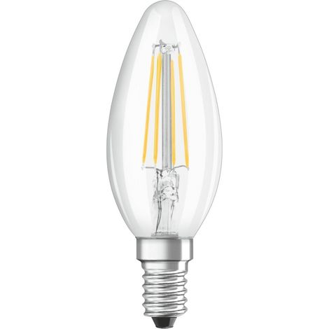 OSRAM Lampe LED Superstar à intensité variable avec un rendu des couleurs particulièrement élevé (CRI90), E14-base, Aspect filament ,Blanc froid (4000K), 470 Lumen,Remplacement de 40W-Ampoules 1-Pack (1/3)