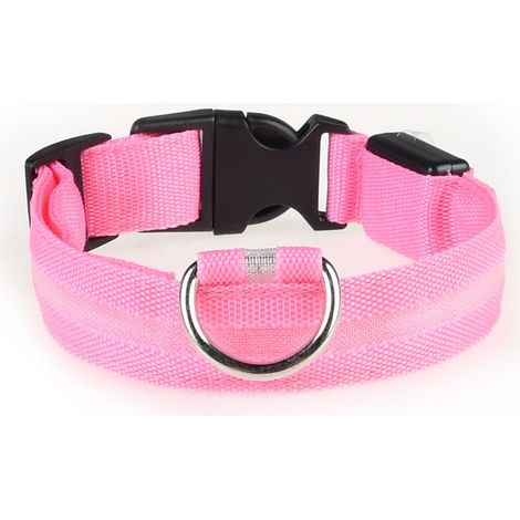 Collier LED pour chien rechargeable par USB, lumineux et clignotant en nylon, accessoire de sécurité pour animal de compagnie (1/4)