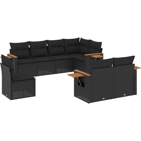 Maison Exclusive - Patio Sofa Set 8 plaza Black (1/5)