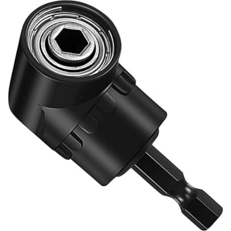 105° Winkelschrauber,Rechtwinkliger Bohrer, Rechtwinkliger Stahlwinkeltreiber, Multifunktions Winkel Bithalter mit 1/4-Zoll Magnetischen Bit Halter,Vorsatz Adapter für das Bohren des Schmalen Raumes (1/5)