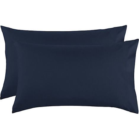 Taie d'oreiller (Marine) 51x76 cm - Lot de 2 taies d'oreiller (1/4)