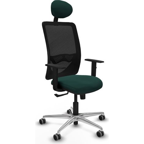 Silla de oficina piqueras y crespo Zulema negro aluminio (1/2)