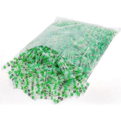 Connecteur de fil à souder 800 pièces, vert, 18-16 AWG - Manchon thermorétractable (1/5)