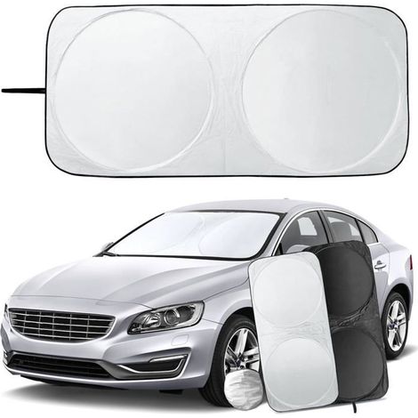 HOXILEELEO - Pare Brise Soleil Voiture Universelle, Pliable Avant Anti UV Convient à la Plupart des Véhicules (150 x 80 cm) (1/5)