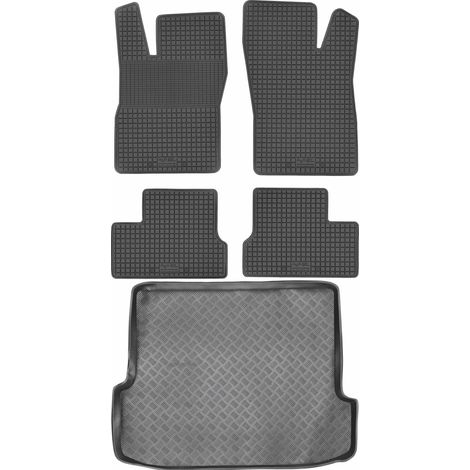 Juego de alfombrillas de goma para coche y alfombrilla para maletero para Opel Astra I F Kombi (1991-2002).