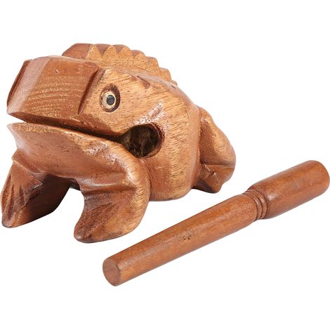 Instrument de Musique Traditionnel Thaïlandais Grenouille Crapaud en Bois Déco Bureau Maison 5 (1/2)