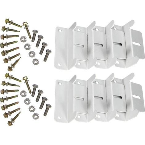 Lot de 2 systèmes de fixation en forme de Z pour montage de panneau solaire, pour caravane, bateau, voiture, camion, domicile, montage hors-réseau sur le toit (8 supports au total) (1/5)
