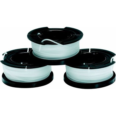 Lot de 3 Bobines de Rechange pour Coupe-Bordures - Bobine Reflex Plus à Déroulement Automatique - 3 x 10 m de Fil en Nylon Transparent et Résistant - Fil de 1,5 mm, A6485-XJ