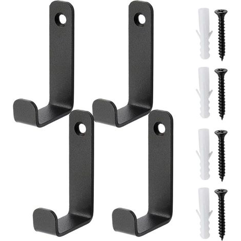 62mm Rolled Steel Garage Hooks (Black) (1/5)