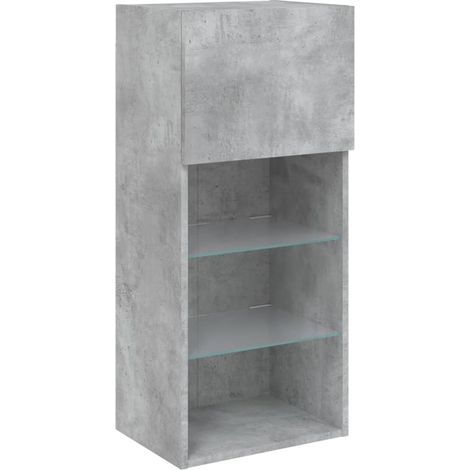 Mobile TV multimediale scaffale TV credenza TV sala da pranzo soggiorno camera da letto con luci LED 405 x 30 x 90 cm grigio 020026603