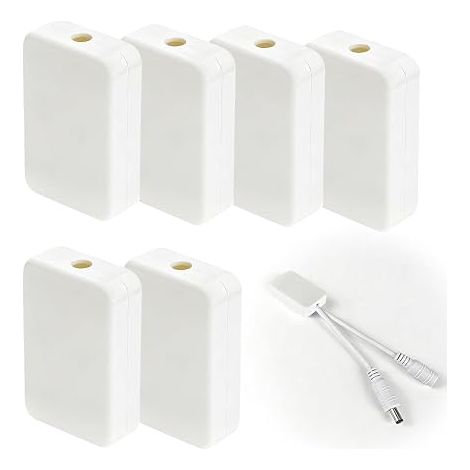 White ABS Junction Box 55 x 35 x 15 mm Waterproof Mini Junction Box Compact Electrical Junction Box Workshop Home (1/5)