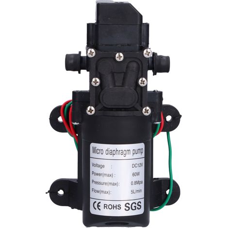 Pompe à membrane auto-amorçante 12 V 60 W pour l'irrigation de jardins et de piscines (1/5)