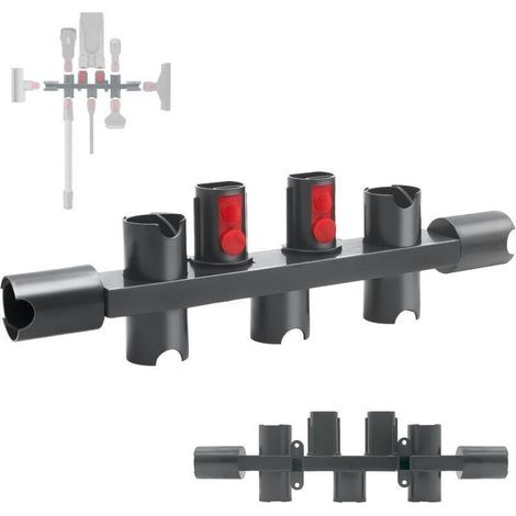 Support Accessoire pour Dyson Aspirateur. Support Vertical Amovible. Capacité de Charge Ultra Forte. 9 Adaptateurs Intégrés. Adapté pour Dyson V7/V8/V10/V11/V15 (noir) (1/4)