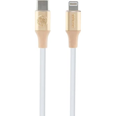 Cable USB-C Guess gucllalrgdd - Lightning 1.5m Carga rápida Oro/Oro claro Logotipo en relieve (1/2)
