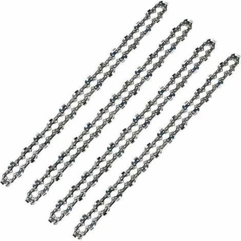 Chane de trononneuse 52 Maillons, Pas de 3/8\" LP, Jauge 050\" (1,3mm) Faible Rebond (Low-Kickback), Lot de 4 Chanes de Trononneuse 52 Entraineurs pour Guide-Chane de 14\" (35 cm) (1/4)