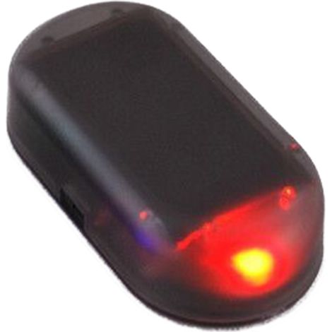 Alarme antivol simulée à énergie solaire pour voiture, feu LED clignotant anti-effraction, dispositif dissuasif de sécurité, voyant lumineux factice, protection véhicule. (1/5)