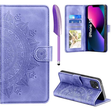 EASDNB iPhone 13 Lederhülle Handyhülle Flip Wallet Schutzhülle Kartenfach Magnet (1/5)
