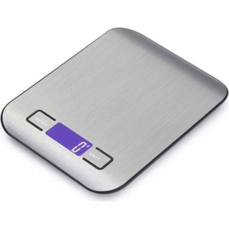 Filiyano-Balance de cuisine numérique, précision 1 g à 5 kg, avec large plateau de pesée, en acier inoxydable et verre trempé. (1/3)