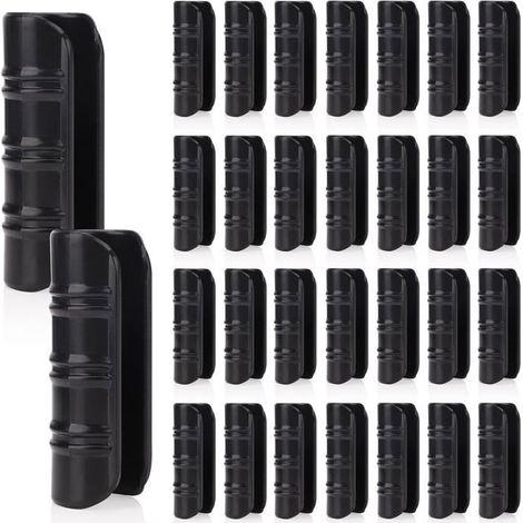 BelleRise - Lot de 30 clips de fixation noirs pour tubes de serres et abris de jardin, pinces à ressort en plastique pour la fixation de tubes (1/5)