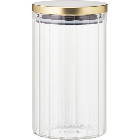 Bocal en verre avec couvercle doré, 1000 ml