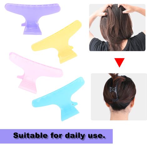 Lot de 12 pinces à cheveux en forme de patte, outil de coiffure et de beauté pour femmes, couleurs variées (1/5)