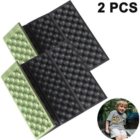 2 cojines plegables para asiento, colchoneta térmica impermeable y aislante para camping y picnic al aire libre.