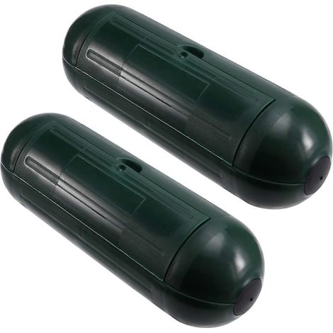 Lot de 2 capuchons de protection pour rallonges électriques, étanches pour une utilisation intérieure et extérieure, couleur verte. (1/5)