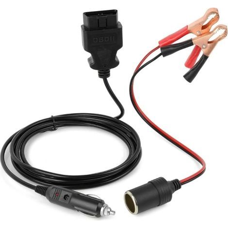 Connettore di alimentazione OBD2 Memory Saver con due morsetti a coccodrillo (1/5)