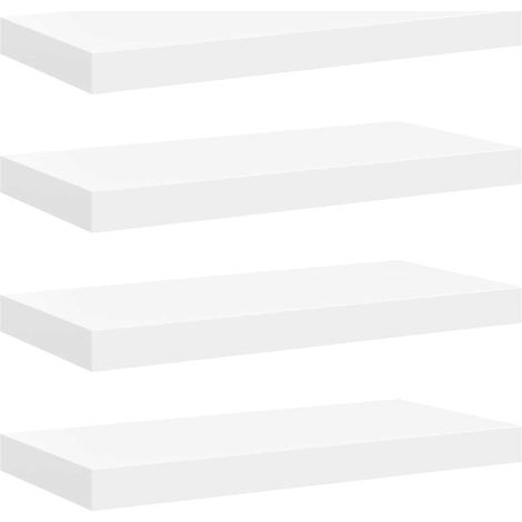 vidaXL Estantes flotantes de pared 4 uds blanco MDF 50x23,5x3,8 cm (1/2)