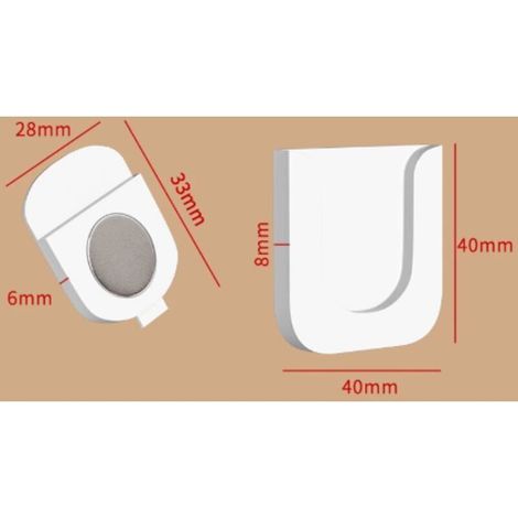 Lot de 4 supports muraux magnétiques pour télécommande - Sans perçage - Aimant puissant - Organiseur mural universel pour la maison, le bureau, l'école (1/5)