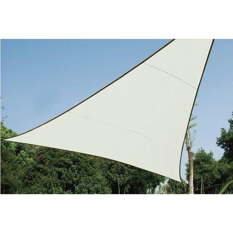 Voile solaire - triangle - 5 x 5 x 5 m -  couleur: crème