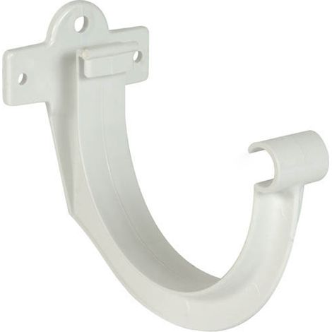 Nicoll – Crochet bandeau plastique 25 blanc – Fixation pour gouttière 25 – Résistant aux intempéries – Pour installation sur bandeau (1/4)